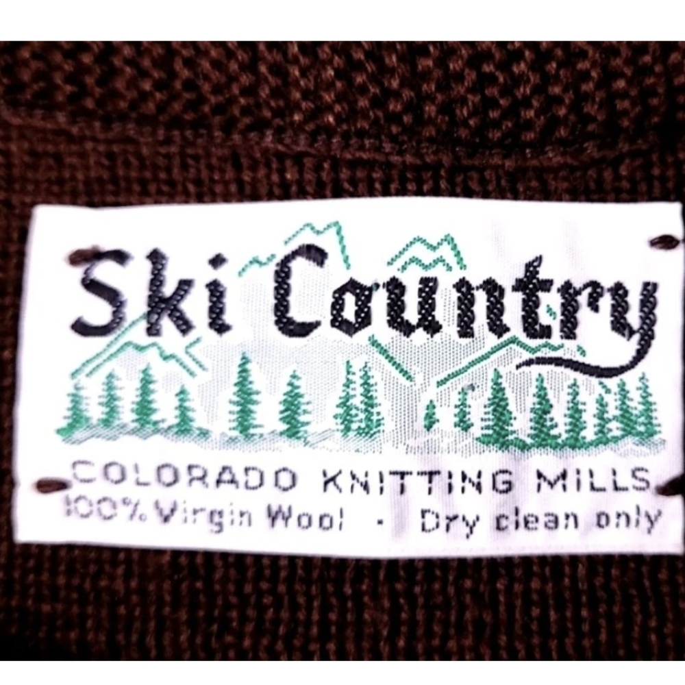 RARE Ski Country Colorado Knitting Mills 100% Wool Sweater Size XS/Small Vintage - Picture 4 of 4